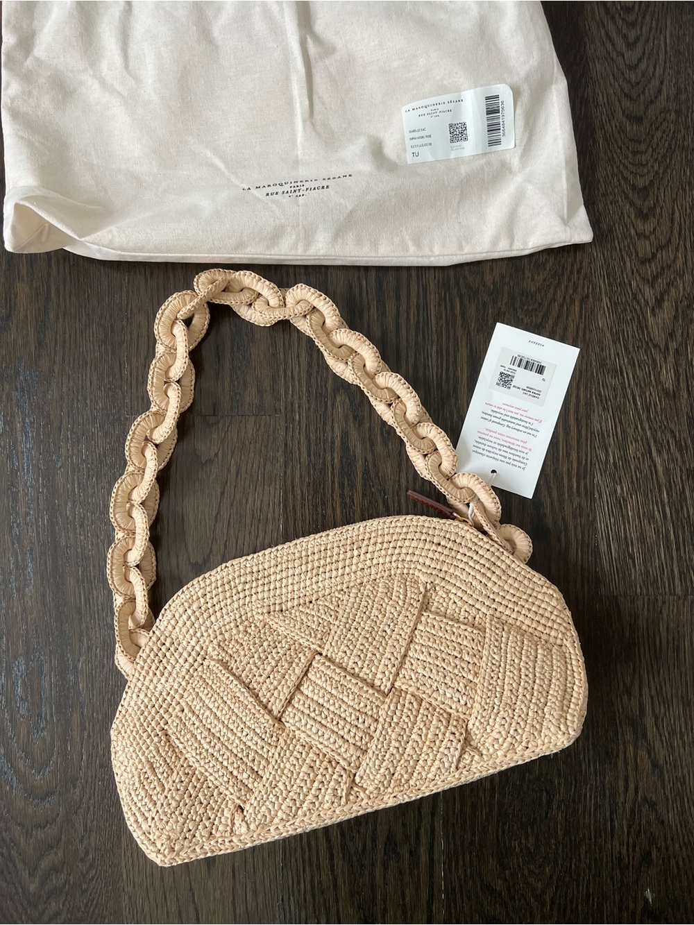 [New with Tags] Sezane Isabelle Bag in Natural Woven Raffia - Picture 2 of 10